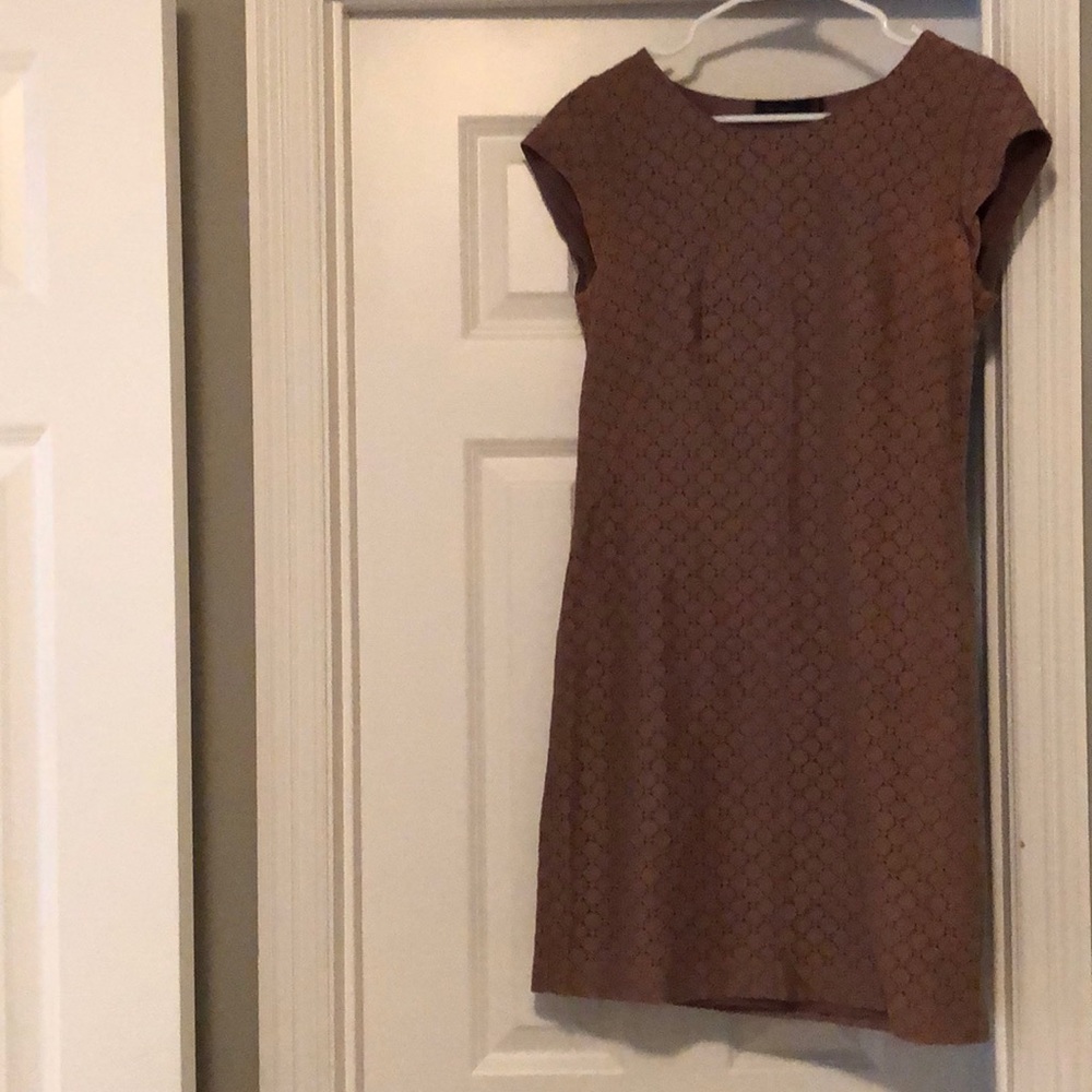 The Limited size small tan lace-like dress